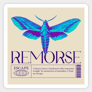 Beautiful Moth Remorse Regret Magnet